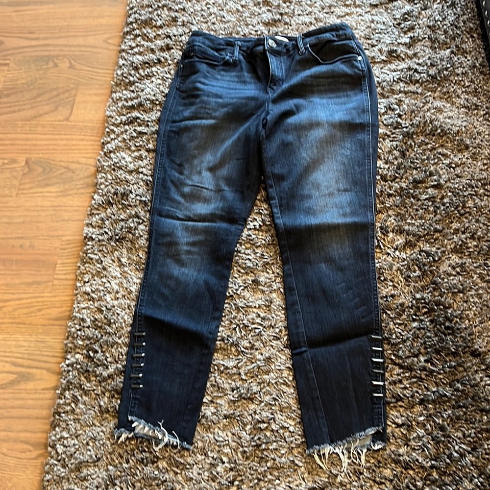 Dark blue denim Skinnygirl jeans size 30.